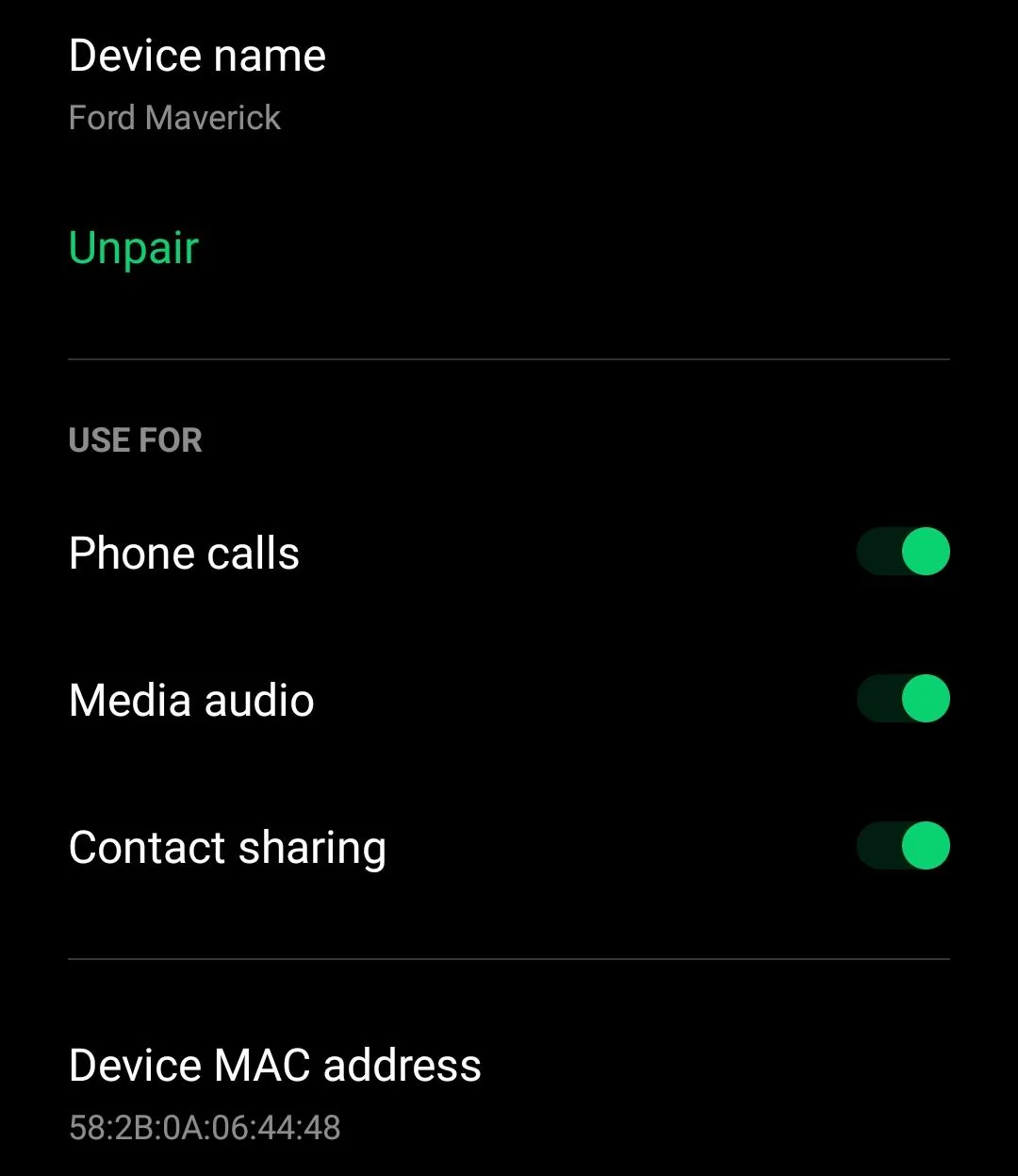 Ford Maverick No audio over bluetooth? 1000000152