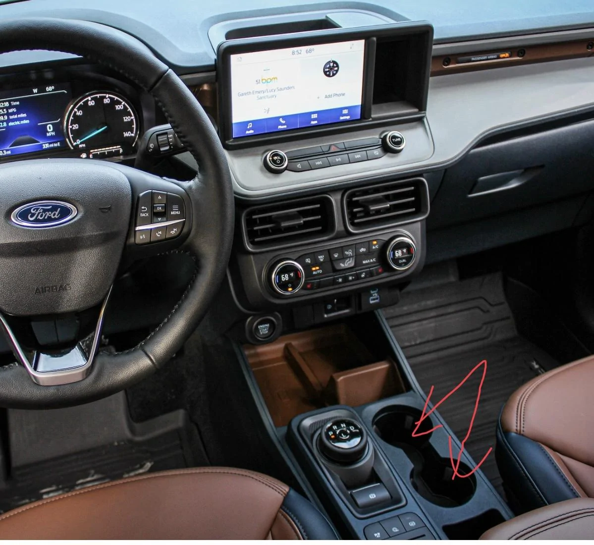 Ford Maverick Cupholder depth? 1468F8C0-C693-4F1F-881B-98081A3B1004