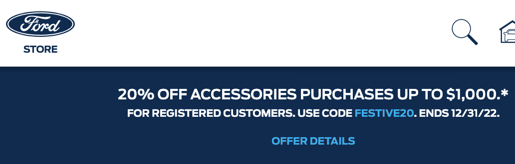 Ford Maverick https://accessories.ford.com - 20% off - Question 1671654788703