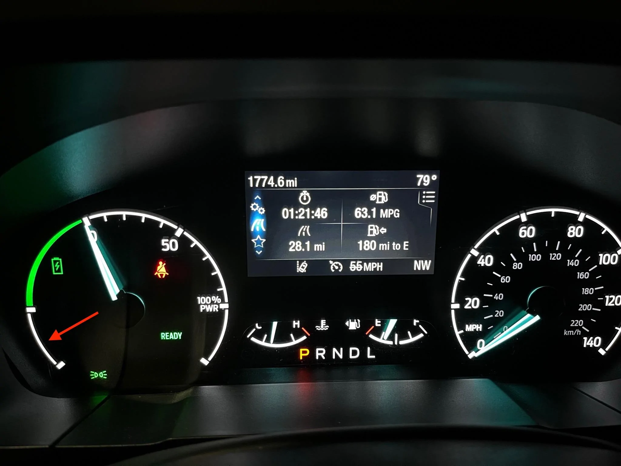 Ford Maverick Maverick Hybrid - Can someone explain the the gauge on the far left please? IMG_1036