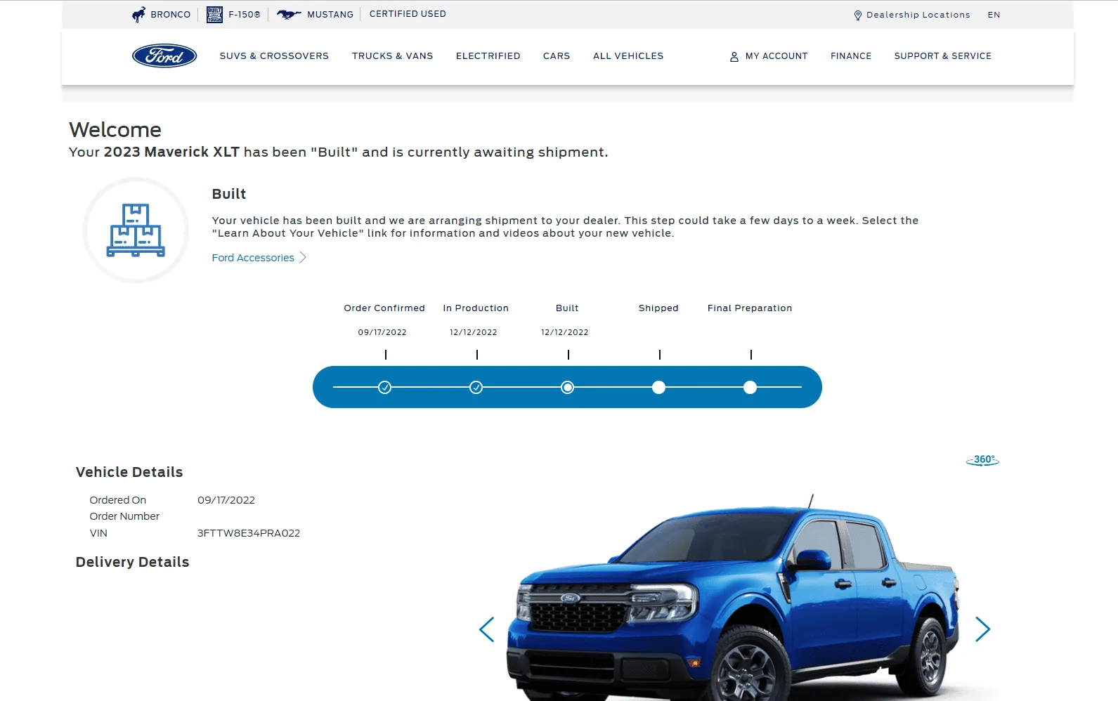 Ford Maverick October Hybrid Orders United hybrid mav