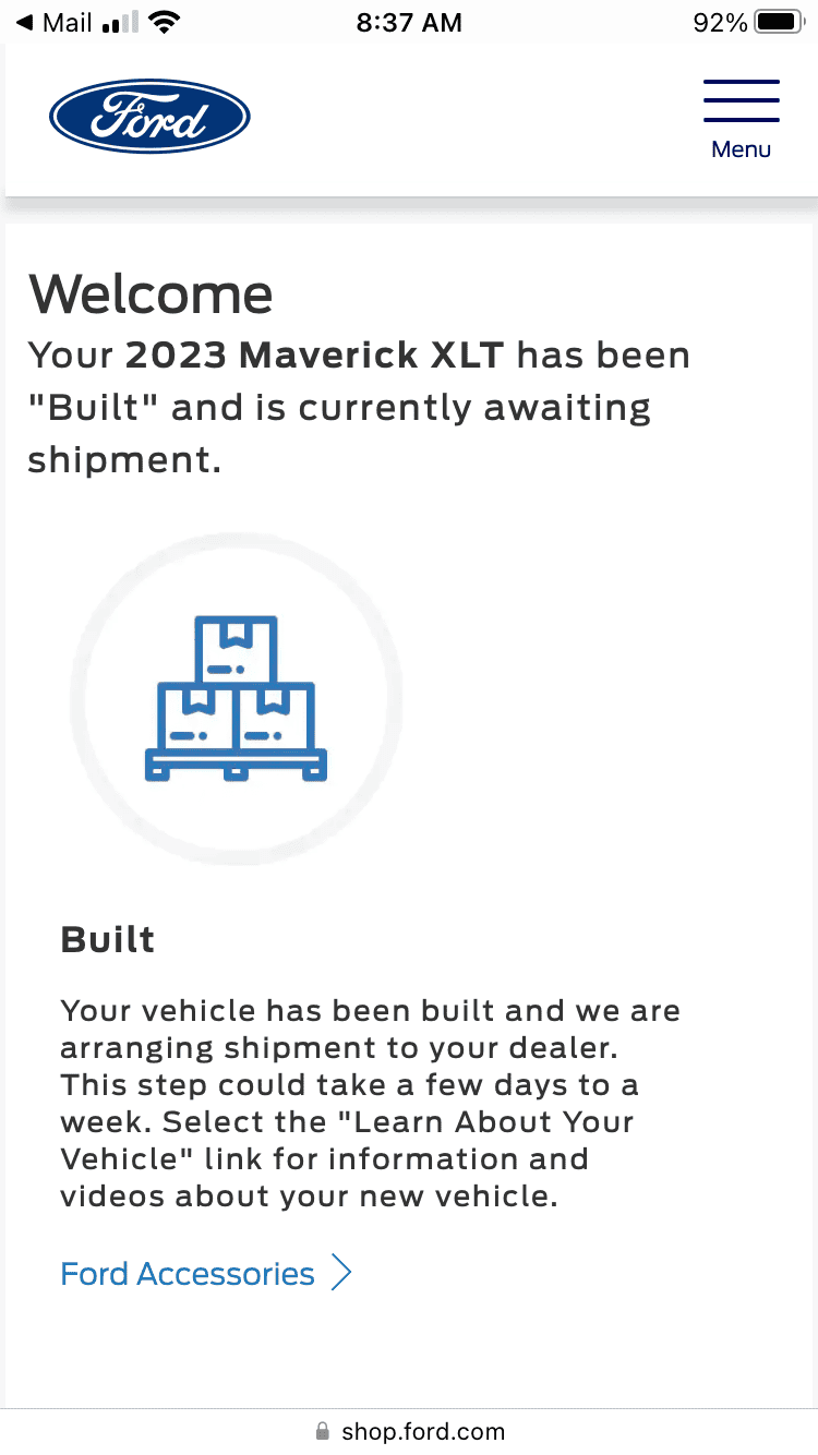 Ford Maverick Good news! 2023 Maverick XLT has been "Built" IMG_5237.PNG