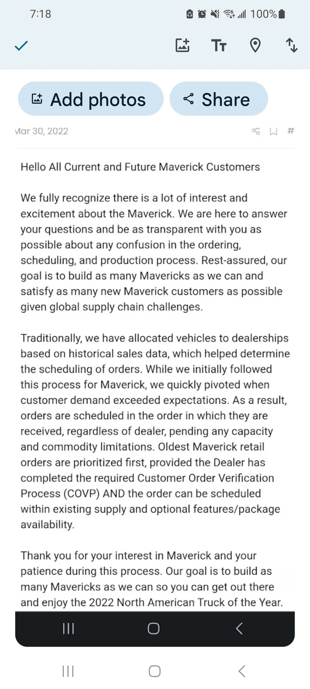 Ford Maverick When FORD gave us all hope! Screenshot_20221221_071858_Photos
