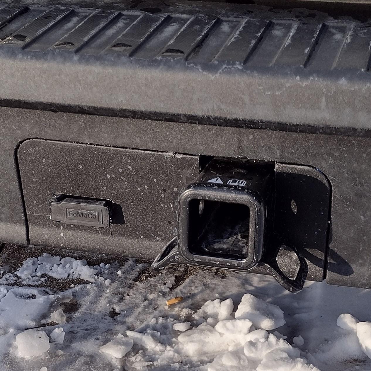 Ford Maverick Clean up area around the trailer hitch hitch