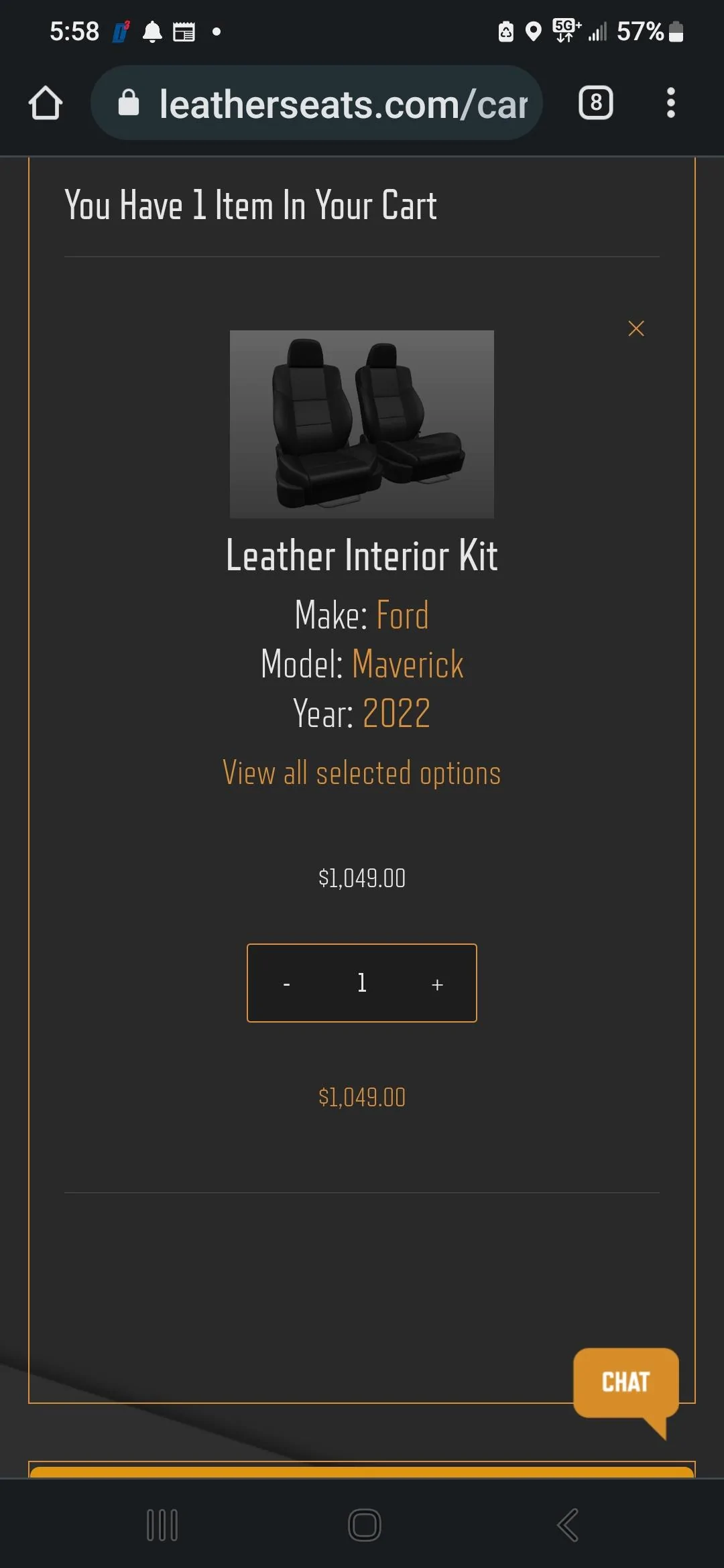 Ford Maverick DIY Leather Seat Upholstery $1200.00 Less Than Katzkins  - Leatherseats.com 1000000967
