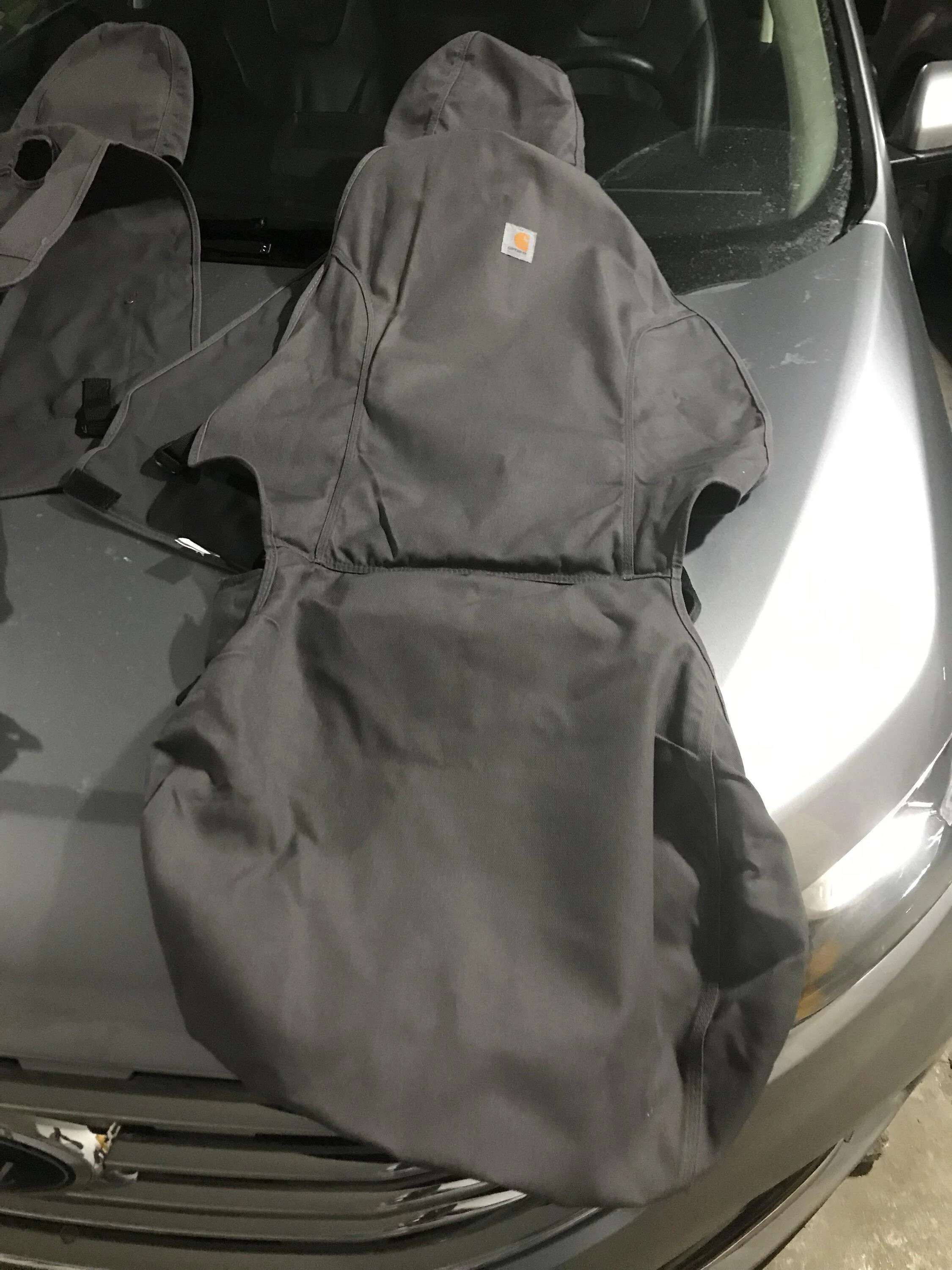 Ford Maverick Carhartt Gravel gray seat covers. Fronts only-used 0972271A-175C-462F-9AB4-BB9935BDA7BE