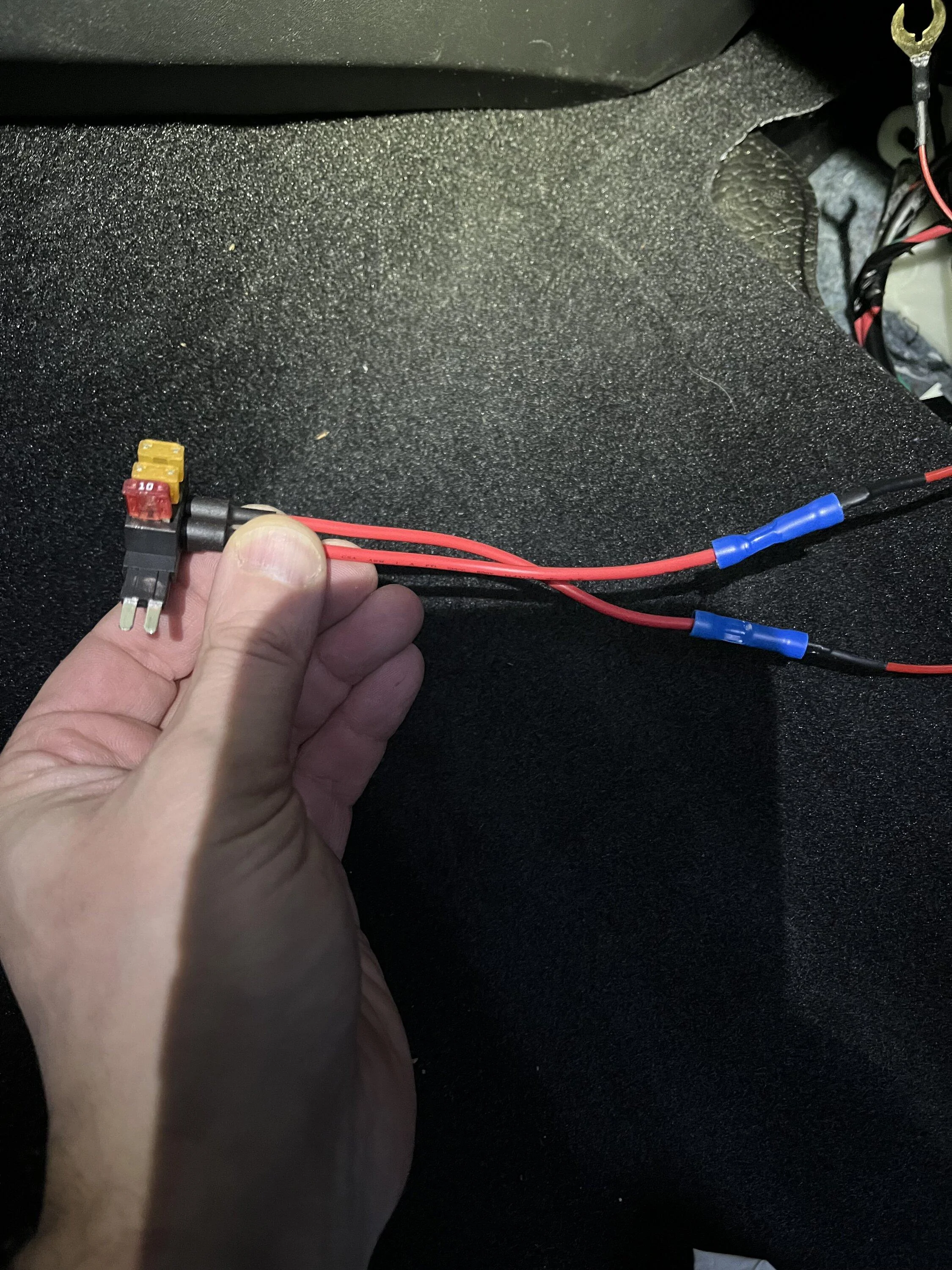 Ford Maverick Connecting Two Dash Cams to Single Ignition Only Fuse - Complete IMG_4245