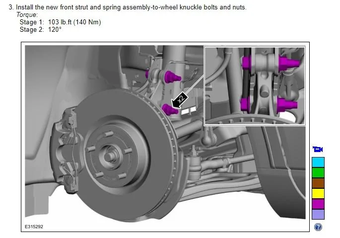 Ford Maverick Ford suspension related torque specs Front strut to knuckle torque specs
