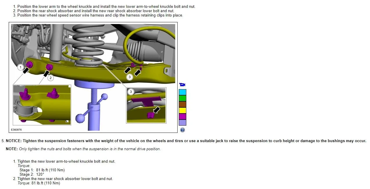 Ford Maverick Ford suspension related torque specs Rr lower control arm torque specs