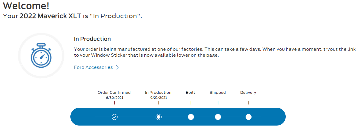 Ford Maverick Any 9/20 build week orders have a build date and window sticker yet? 1632339810000