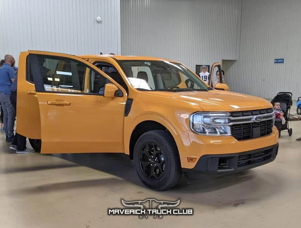 Ford Maverick CYBER ORANGE Maverick Photos Thread Cyber Orange Maverick Lariat FX4 black wheels 1