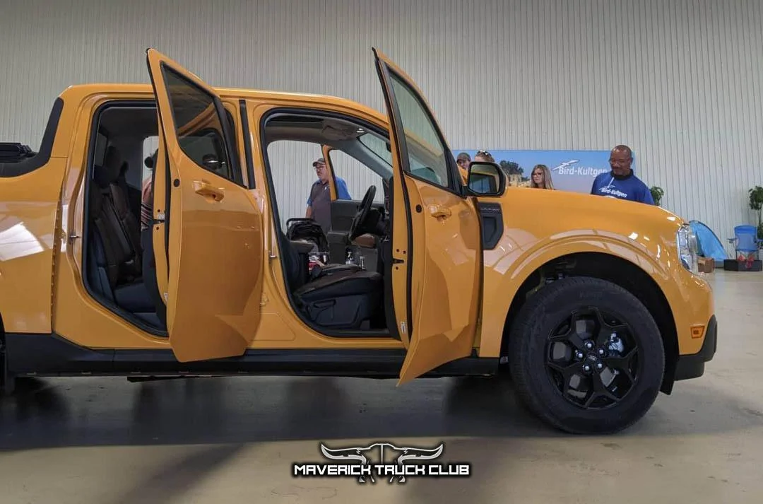 Ford Maverick CYBER ORANGE Maverick Photos Thread Cyber Orange Maverick Lariat FX4 black wheels 3