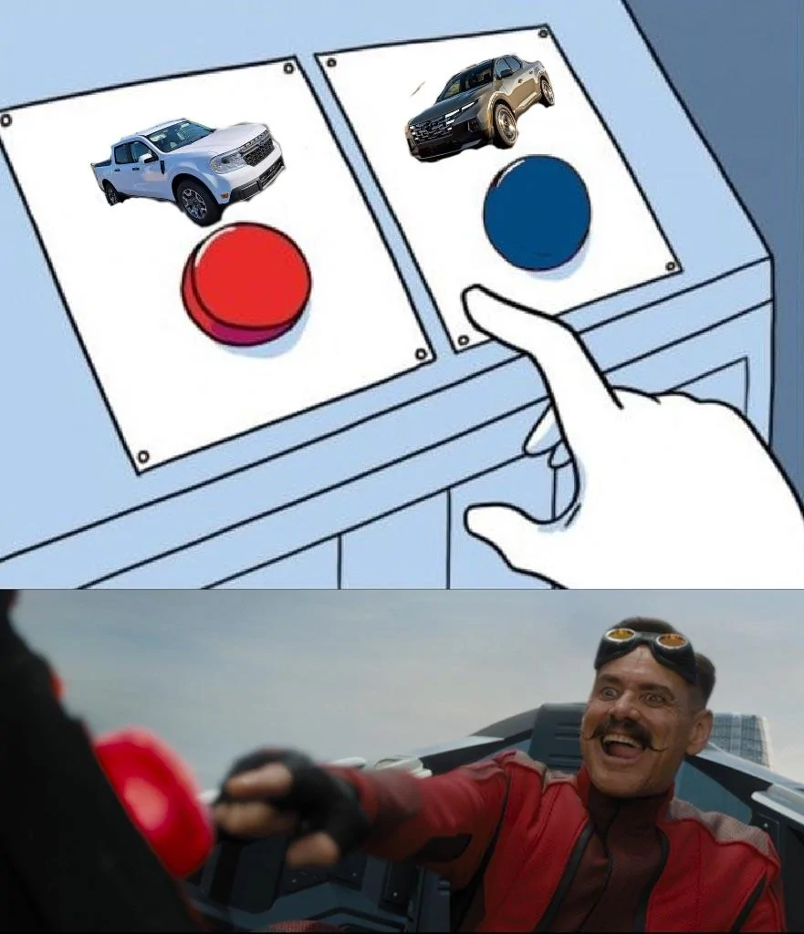 Ford Maverick Maverick Memes -  fun diversion while we wait [ ** NO POLITICS ** ] Robotnik Pressing Red Button 25092021180447