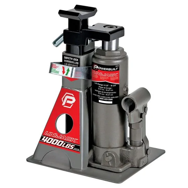 Ford Maverick Floor Jack & Jack Stand(s) at Pinch Welds Powerbuilt 4000LB Unijack