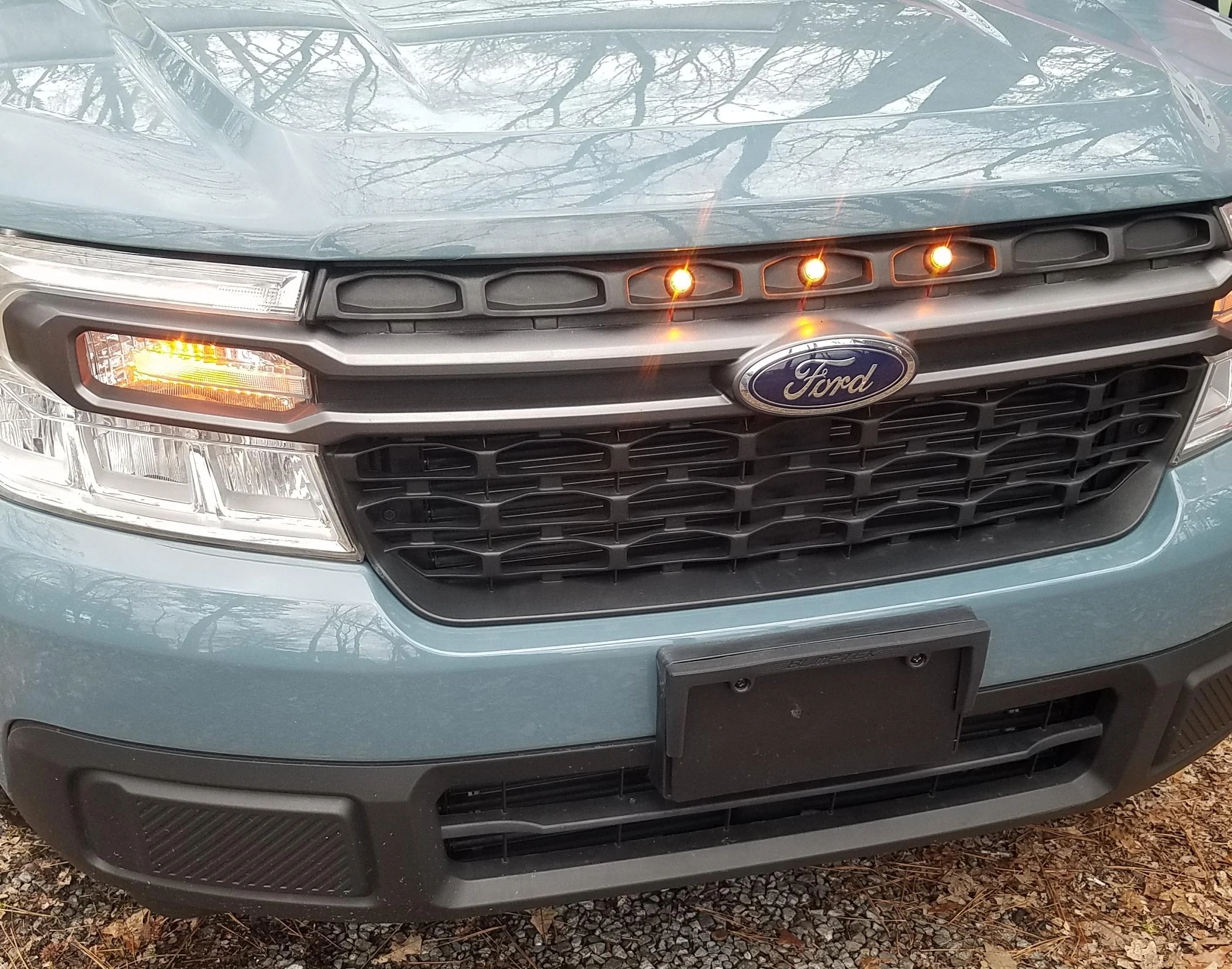 Ford Maverick Raptor Style Amber Grille Lights My Way For $20 (Updated with DIY install instructions) 20230104_160241