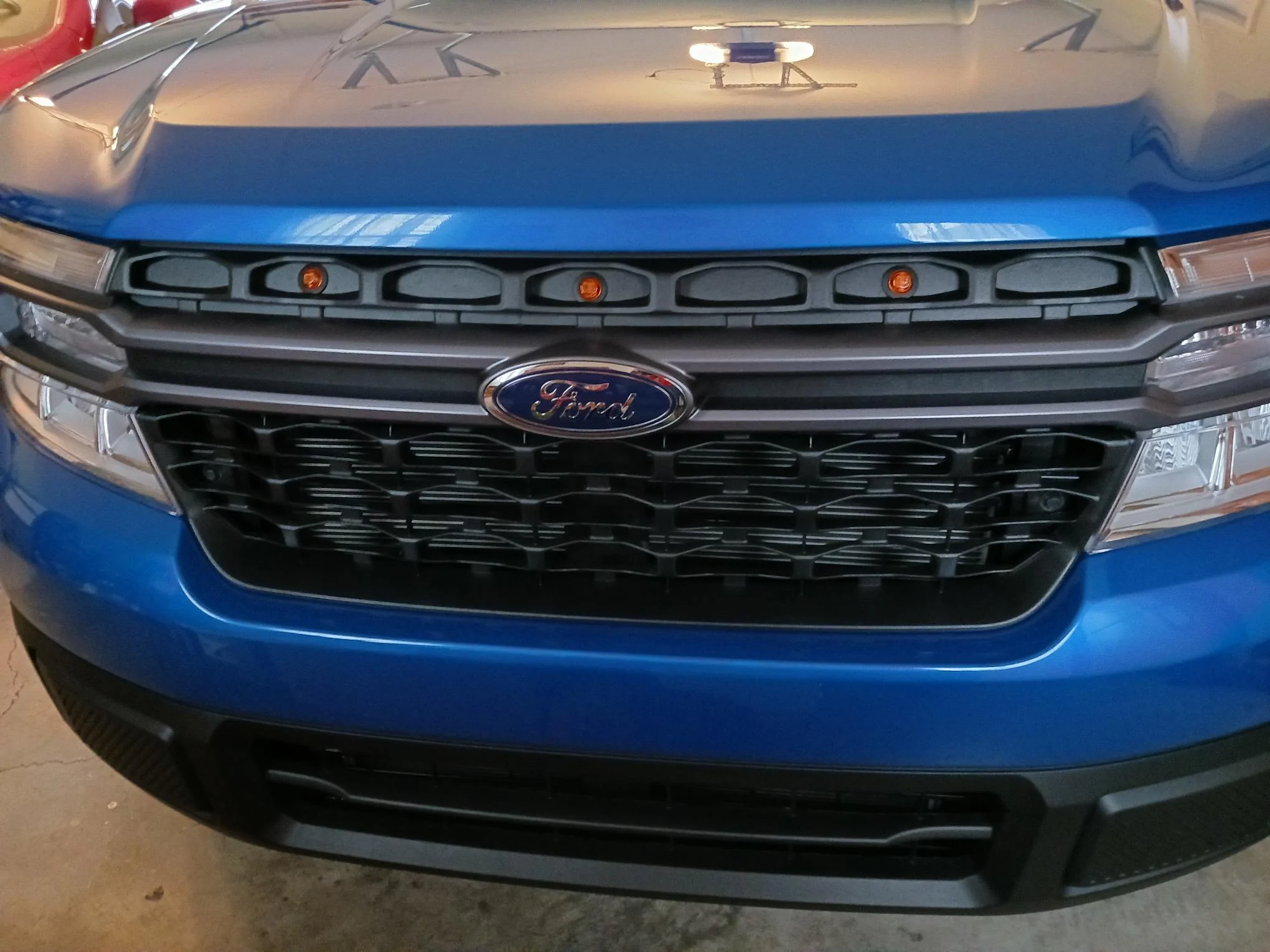 Ford Maverick Raptor Style Amber Grille Lights My Way For $20 (Updated with DIY install instructions) Mav Raptor lights 1