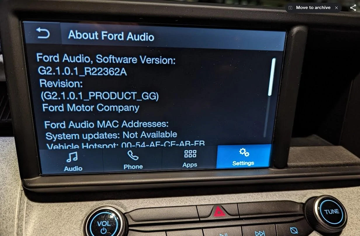 Ford Maverick (XL & XLT) Update for Infotainment System 01/07/23 Screenshot 2023-01-07 220358 - Copy