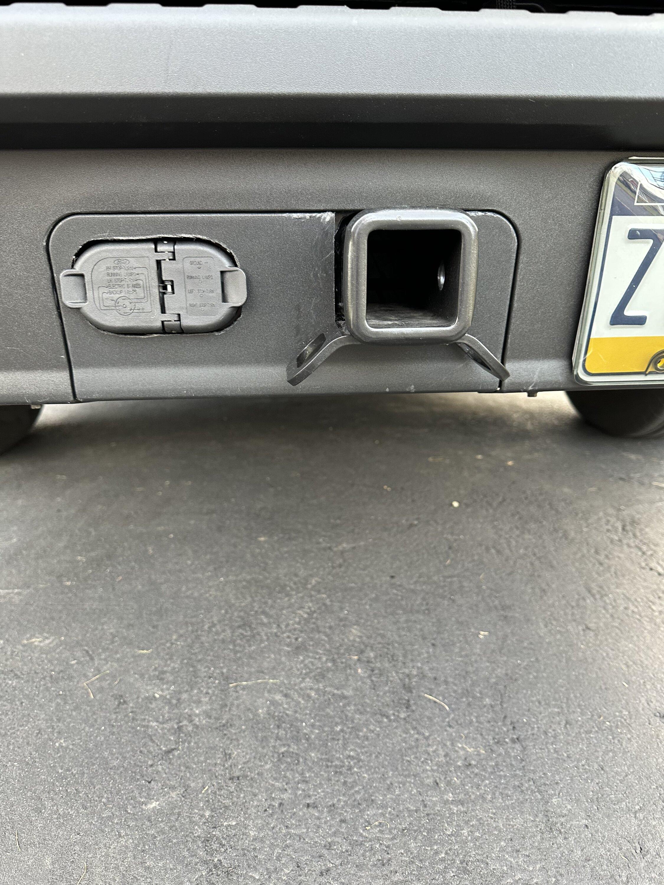 Ford Maverick Clean up area around the trailer hitch 778C8146-1743-4B0B-992D-EA777D4FBC25