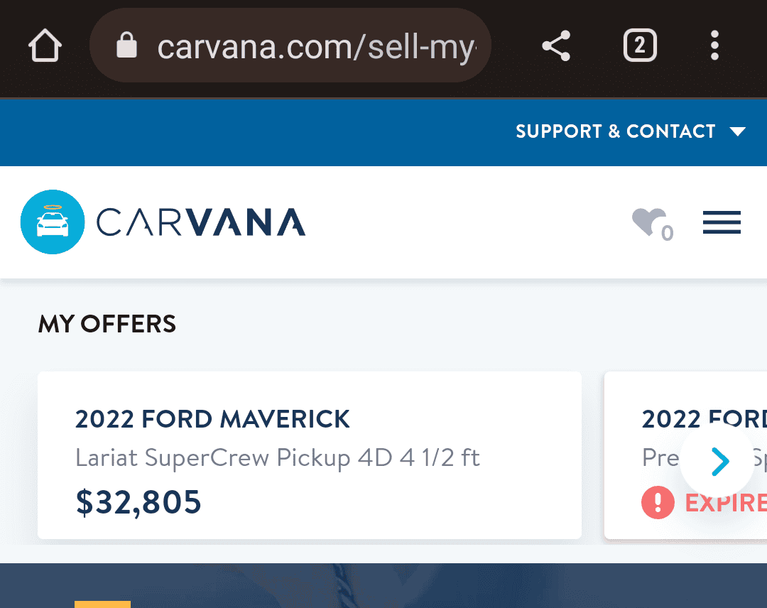 Ford Maverick $300 trade in value Screenshot_20230108-202510~2