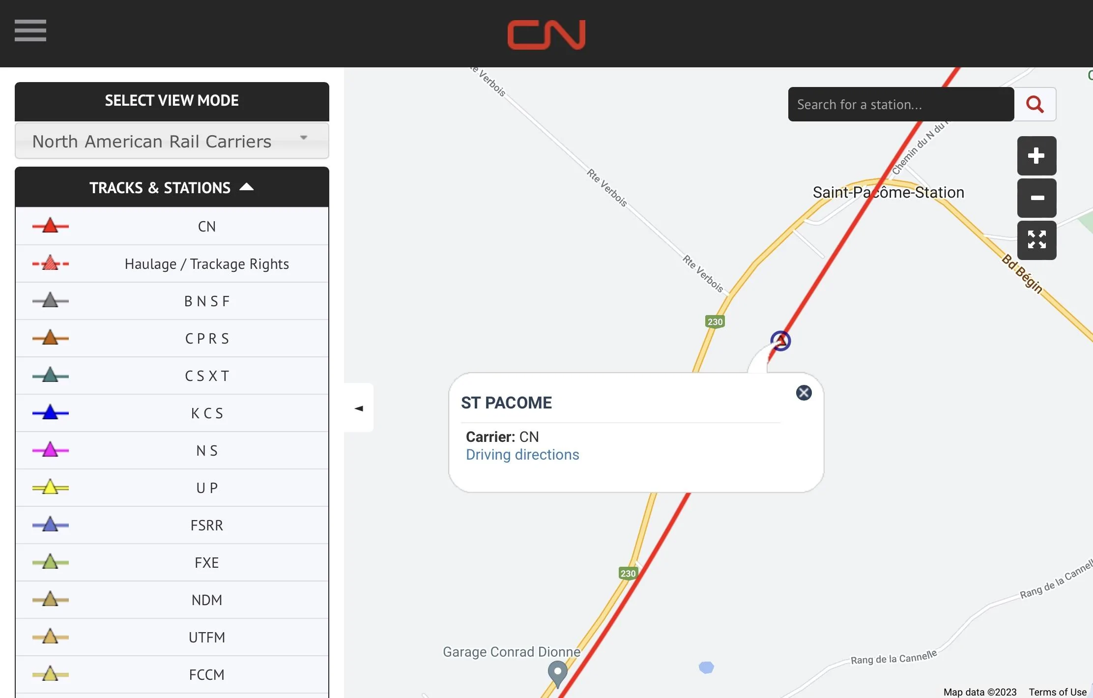CN Tracking Map | MaverickTruckClub - 2022+ Ford Maverick Pickup Forum ...