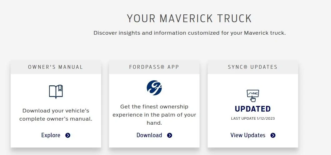 Ford Maverick 🧭 Maverick Build & Tracking Links sync update 1-12-23