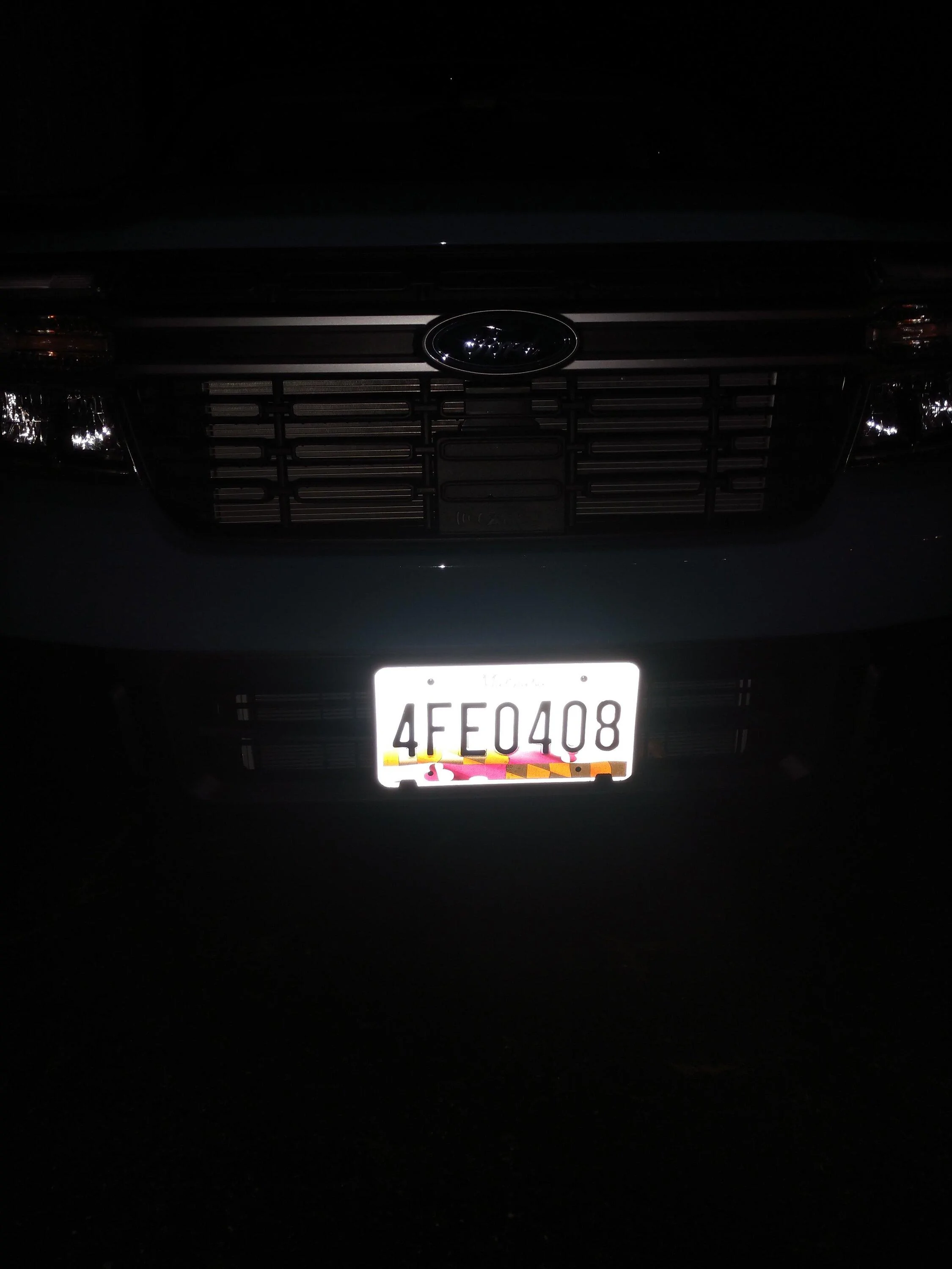 Ford Maverick Recommendation on front license plate holder license-plat