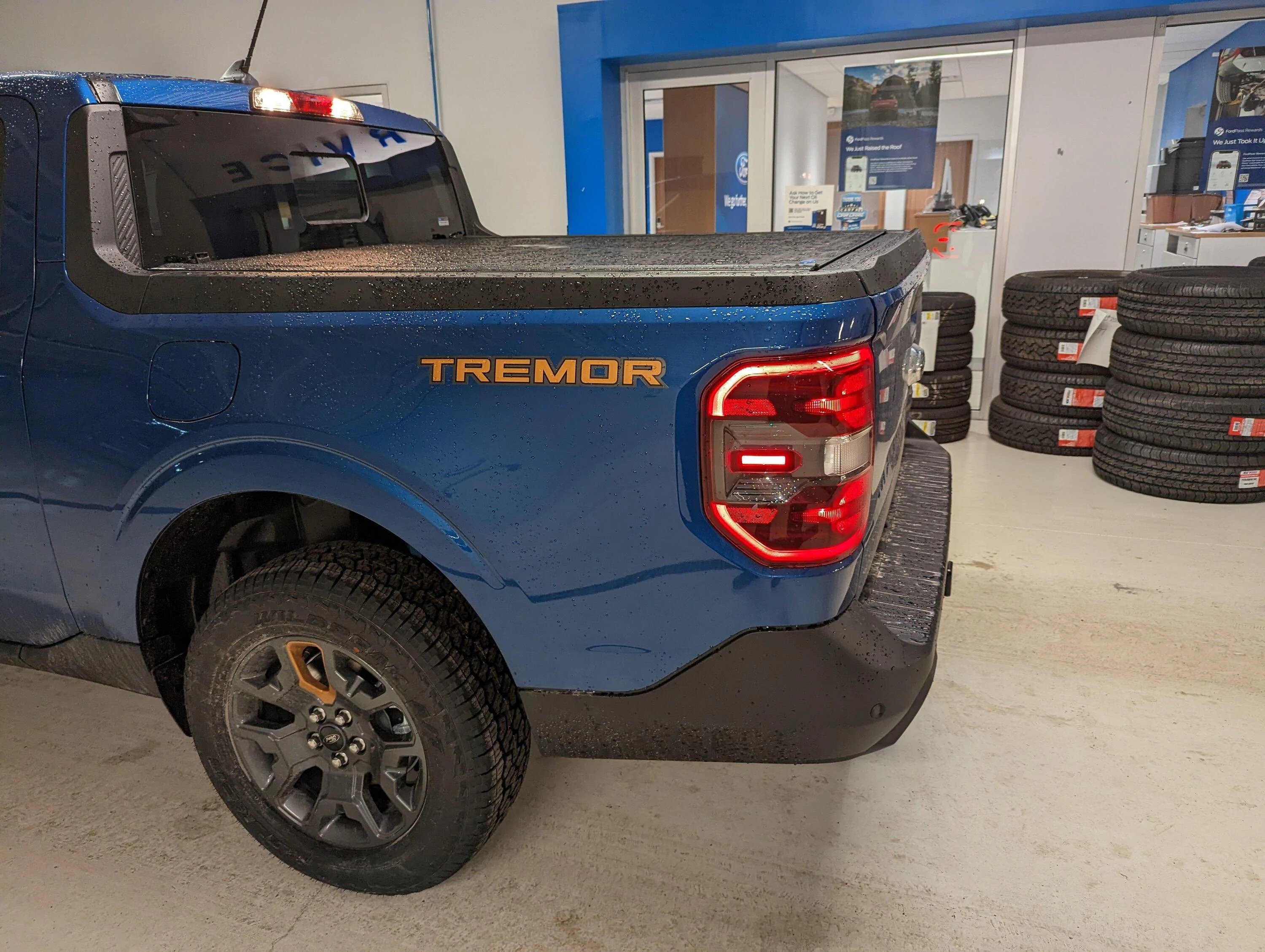 Ford Maverick Atlas Blue Tremor Maverick delivered in North Eastern PA PXL_20230113_010200833