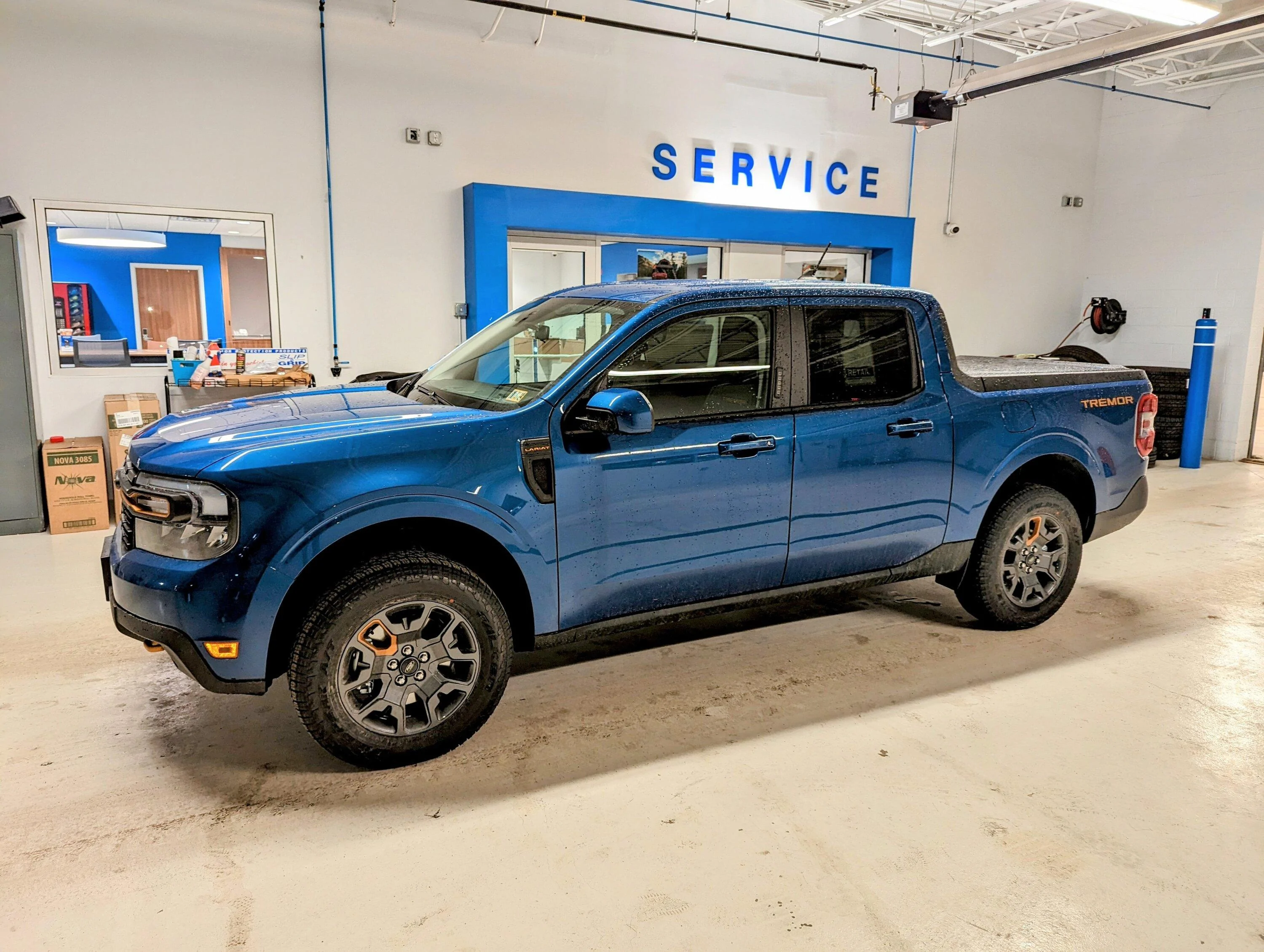 Ford Maverick Atlas Blue Tremor Maverick delivered in North Eastern PA PXL_20230113_005852022~3