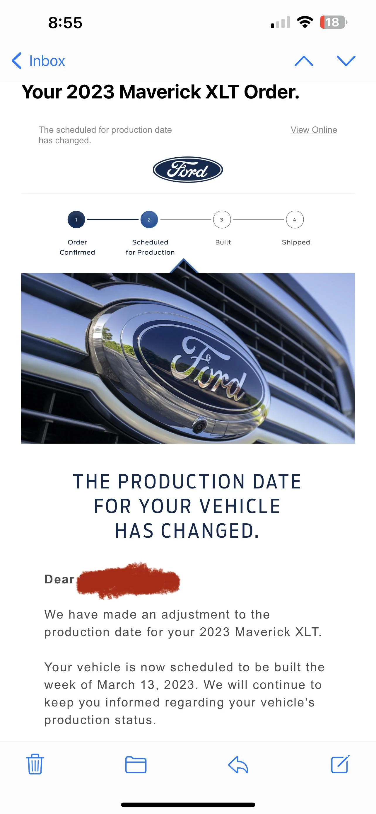 Ford Maverick 📬 1/12/23 Scheduling Email Received Group [EMAILS NOW ARRIVING] 200D0B69-7967-4ED3-8F23-6F5D676966FD