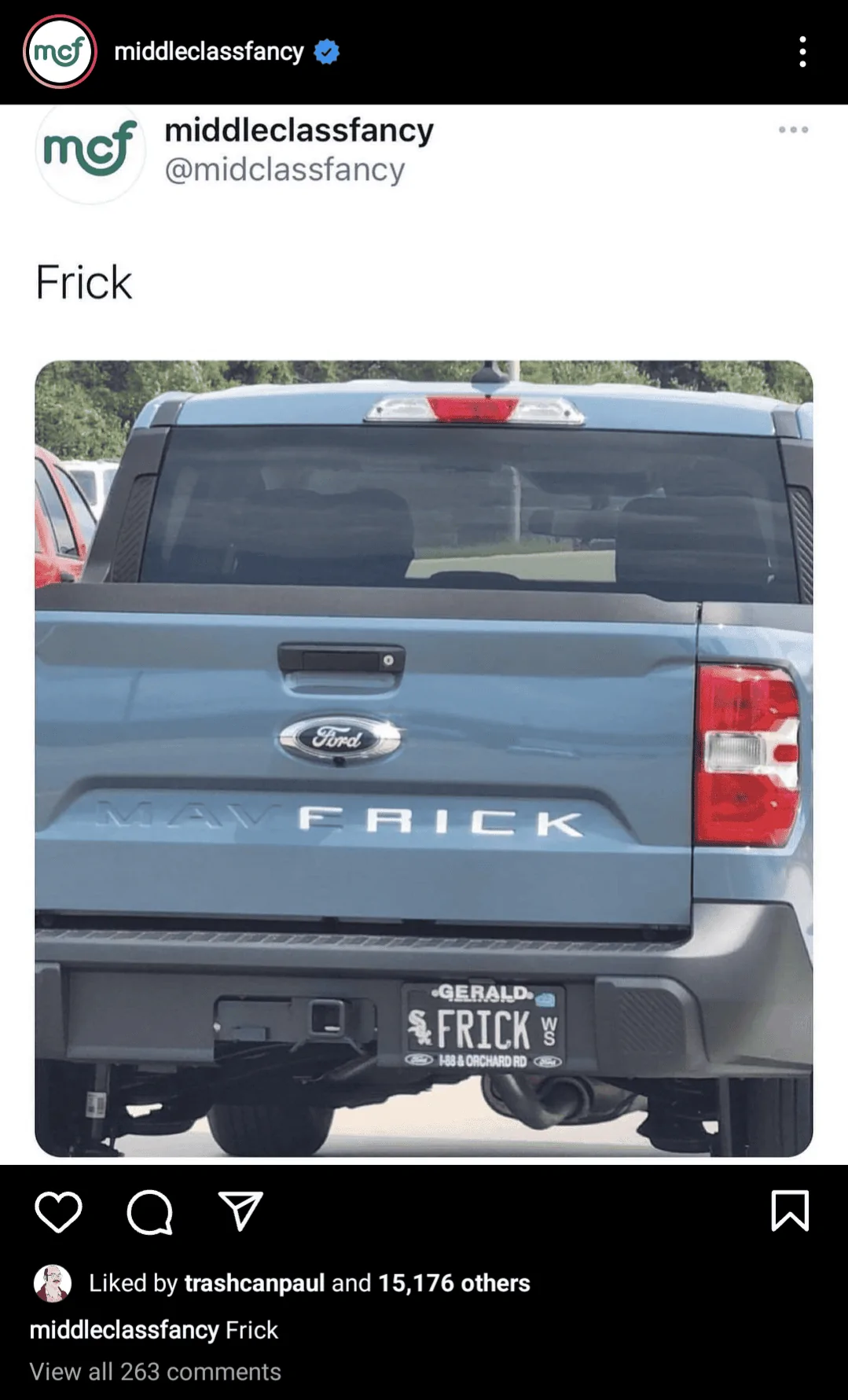Ford Maverick My build got delayed so I made a meme Screenshot_20230118-105344