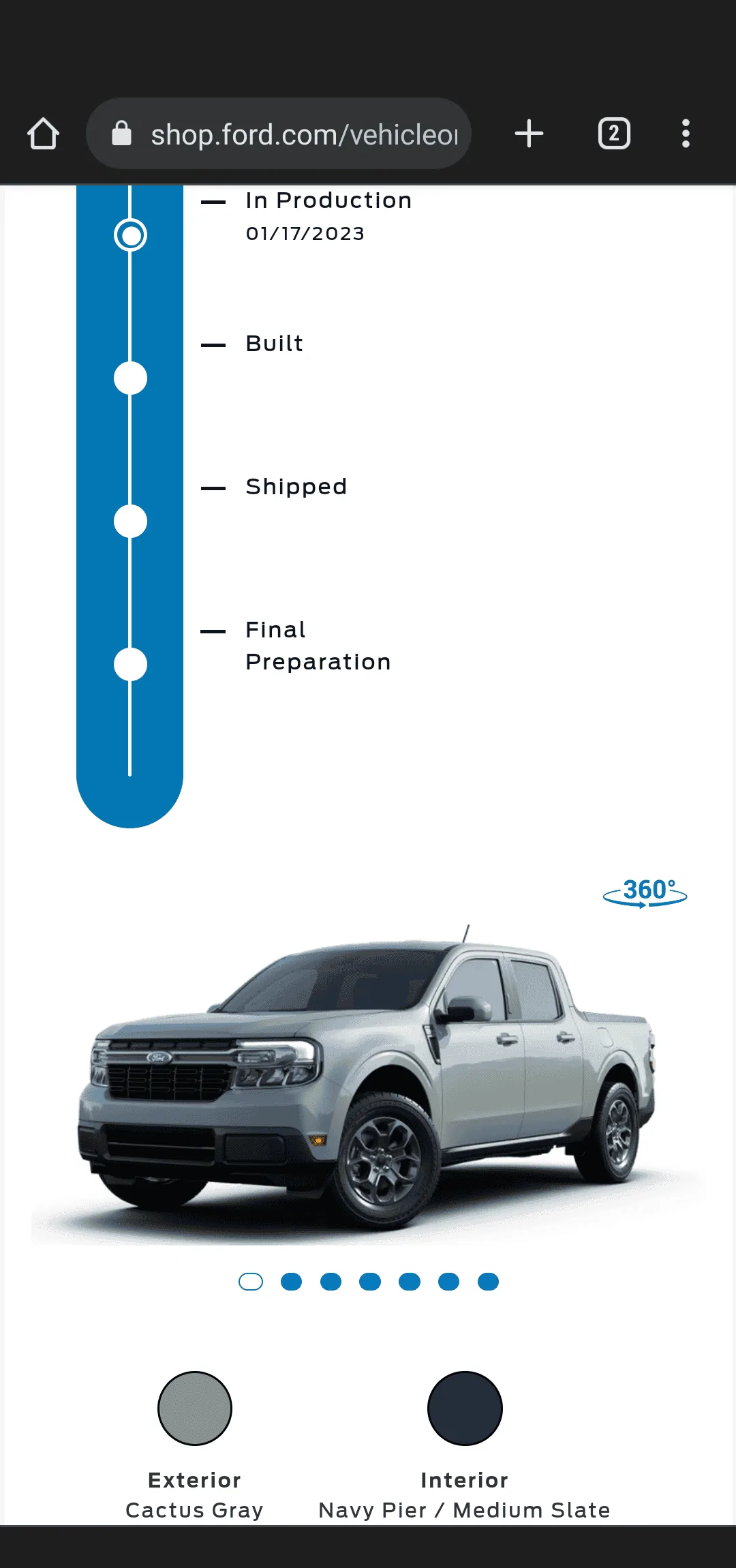Ford Maverick Order tracking site is messed up! Screenshot_20230119-222559
