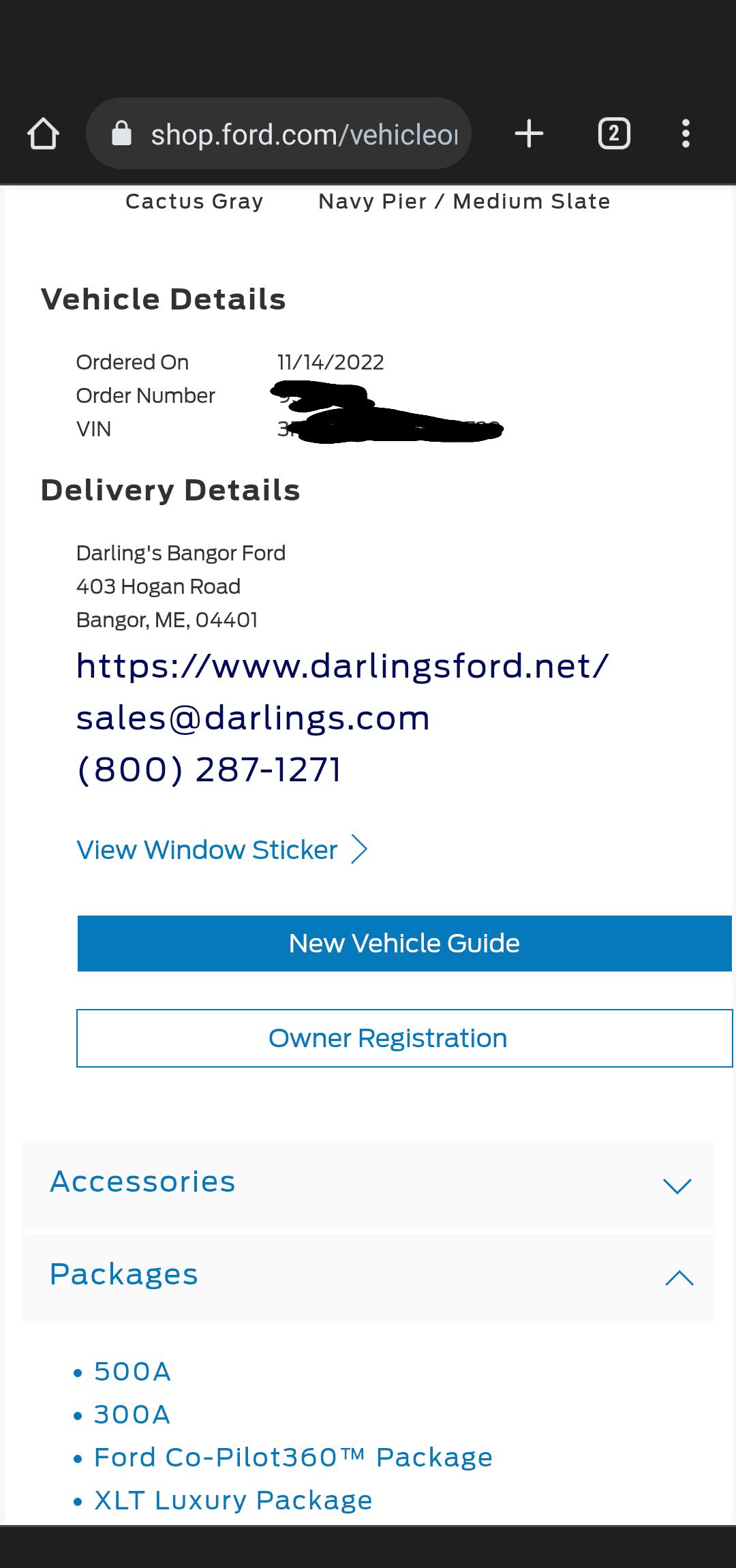 Ford Maverick Order tracking site is messed up! Screenshot_20230119-222803-614