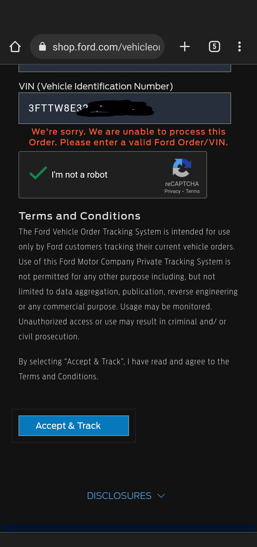 Ford Maverick Order tracking site is messed up! Screenshot_20230120-033305-181