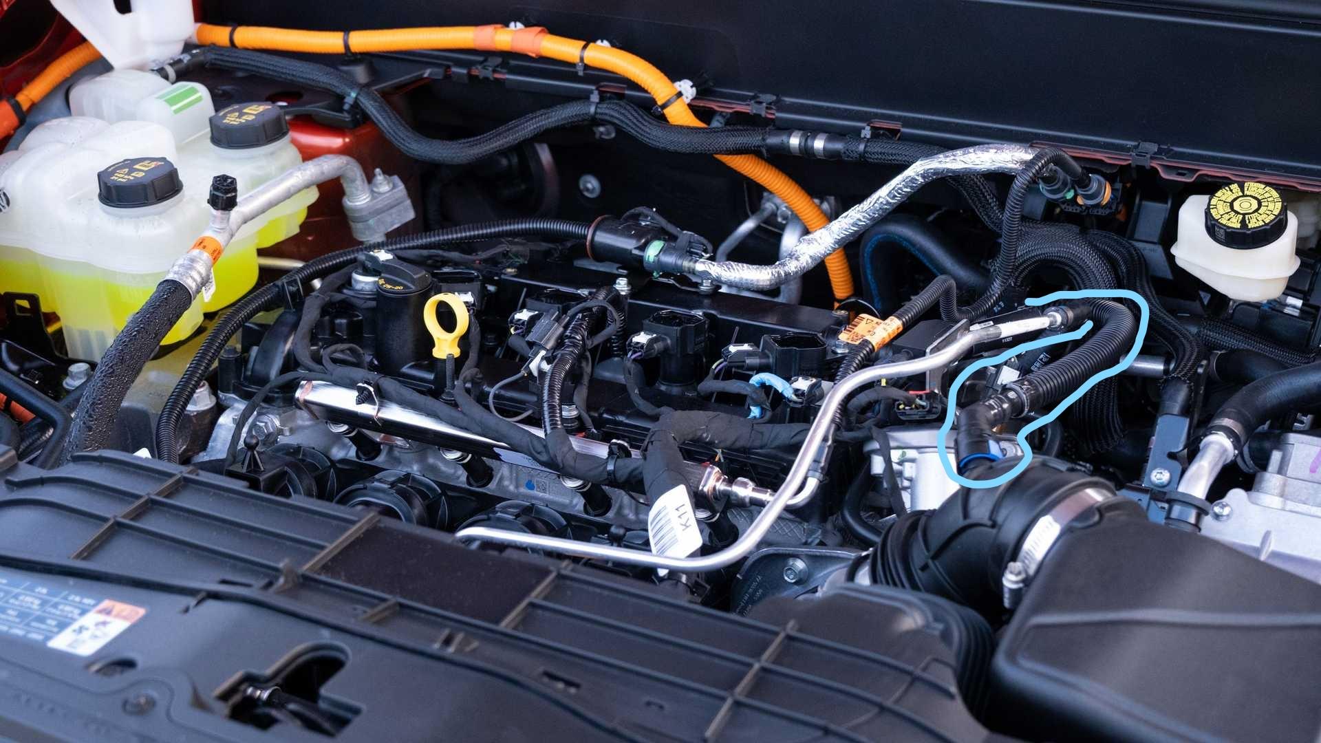 Ford Maverick Which line to tap for catch can install on the Hybrid engine? Inked2022-ford-maverick