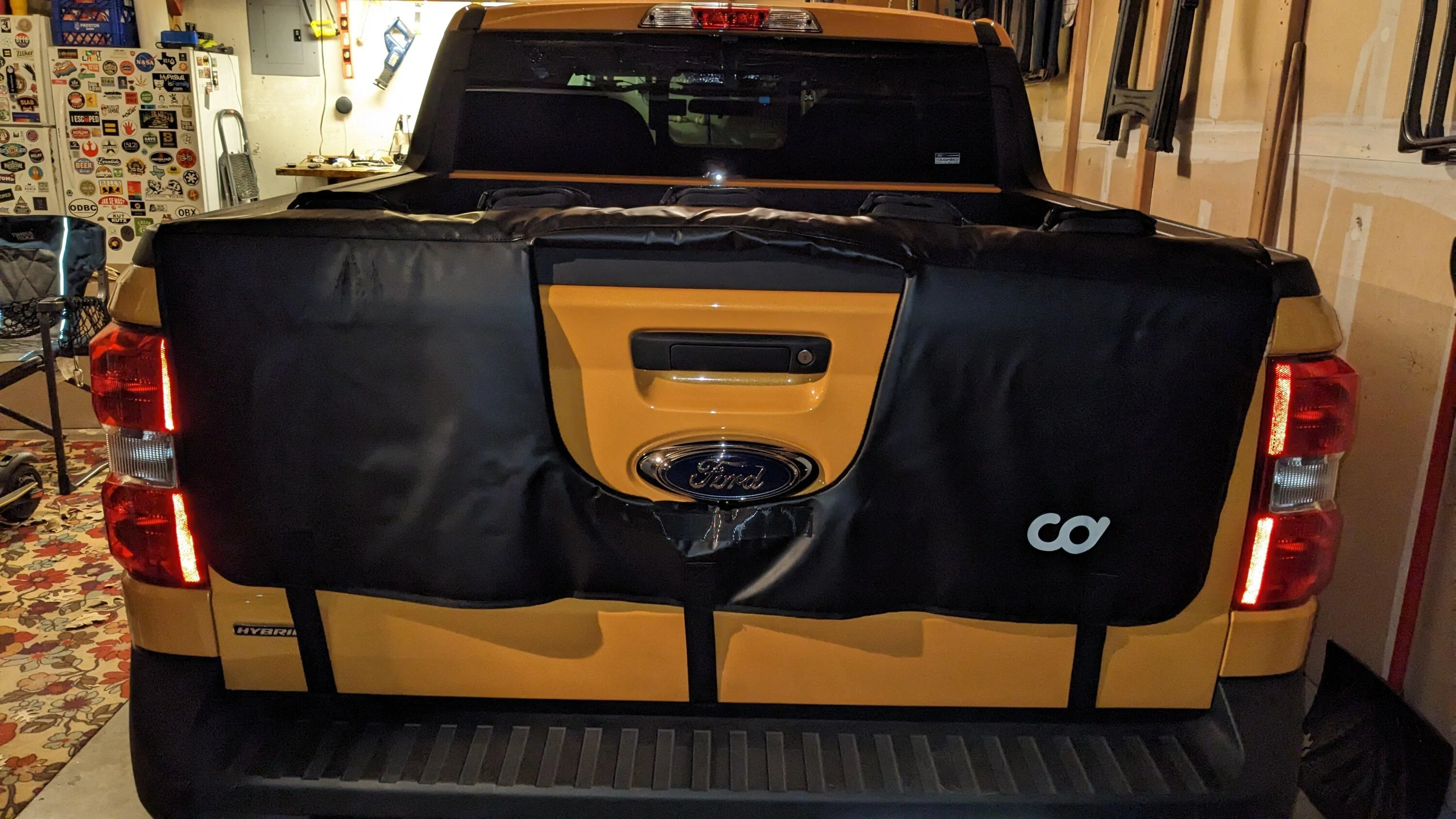 Ford Maverick CyclingDeal tailgate bike pad PXL_20230121_005352900