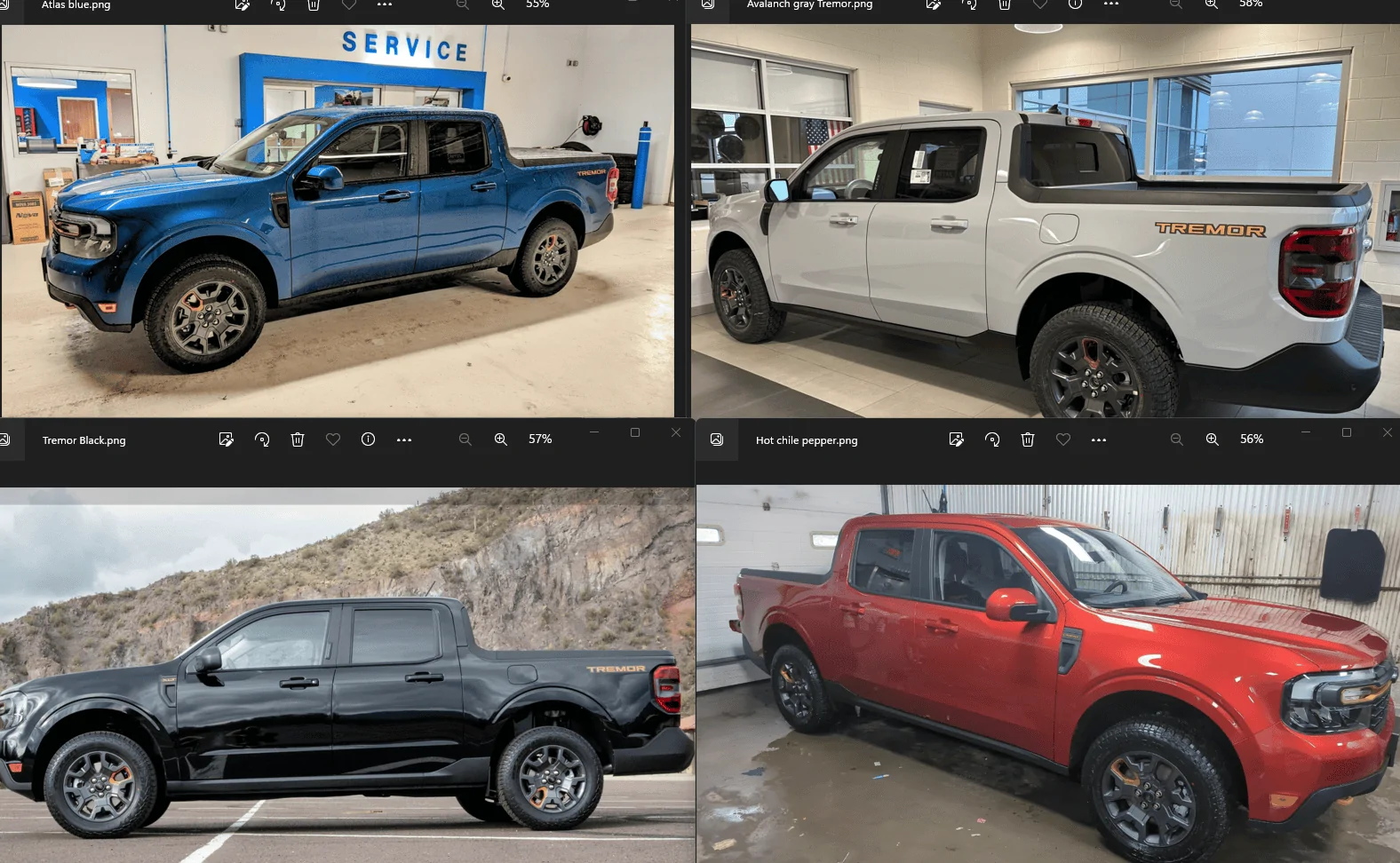 Ford Maverick Tremor colors, choose wisely. Tremor colors