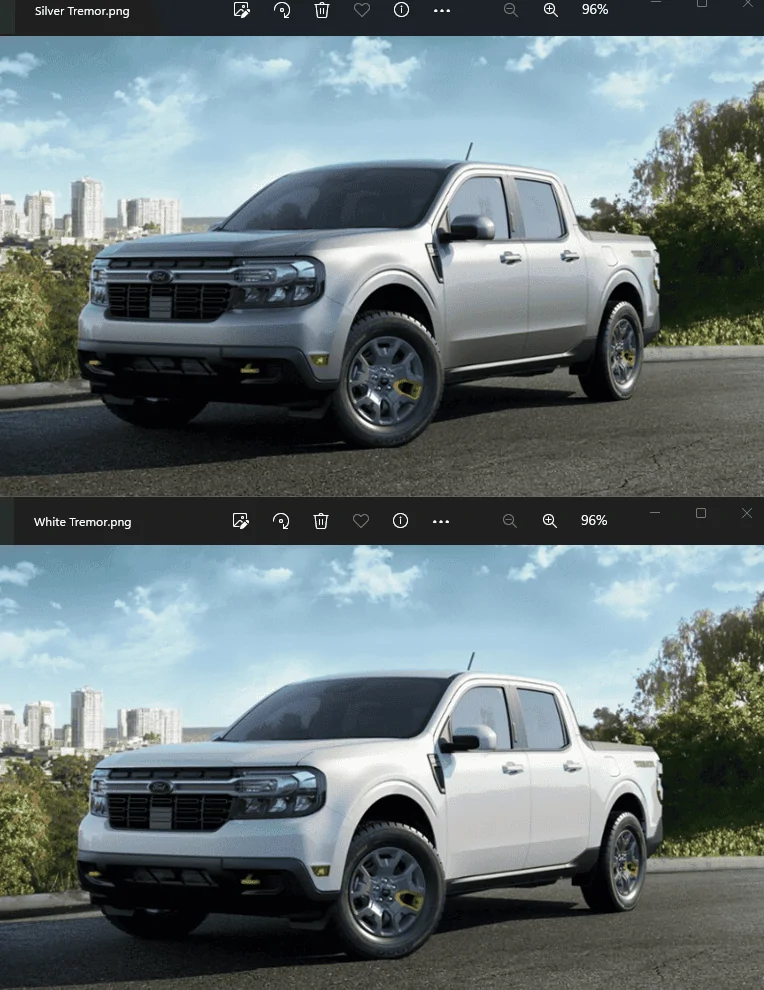 Ford Maverick Tremor colors, choose wisely. Tremor colors 2 