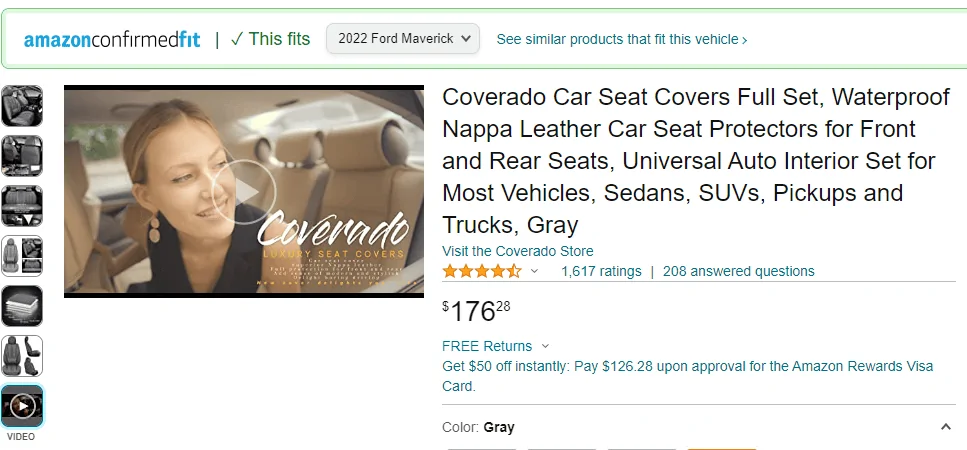 Ford Maverick Seat covers for the 2023 XLT Maverick? 1674492715946