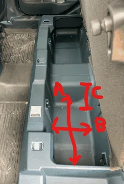 Ford Maverick Ecoboost Under seat storage dimension question 1674765947289