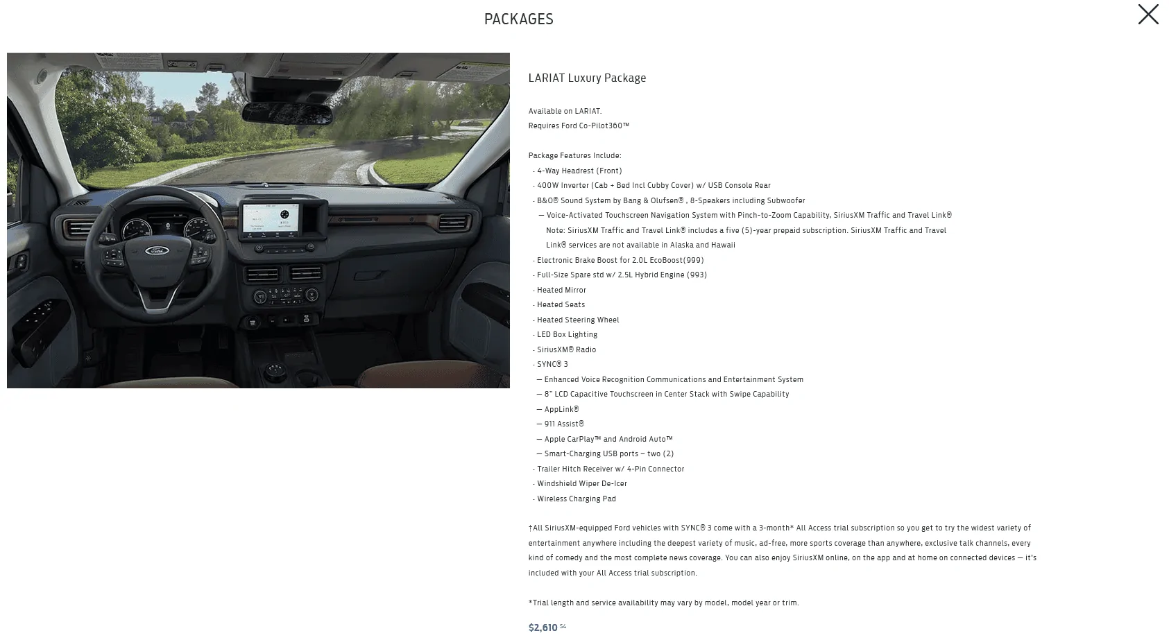 Ford Maverick Answered: Question about co-pilot 360 lux
