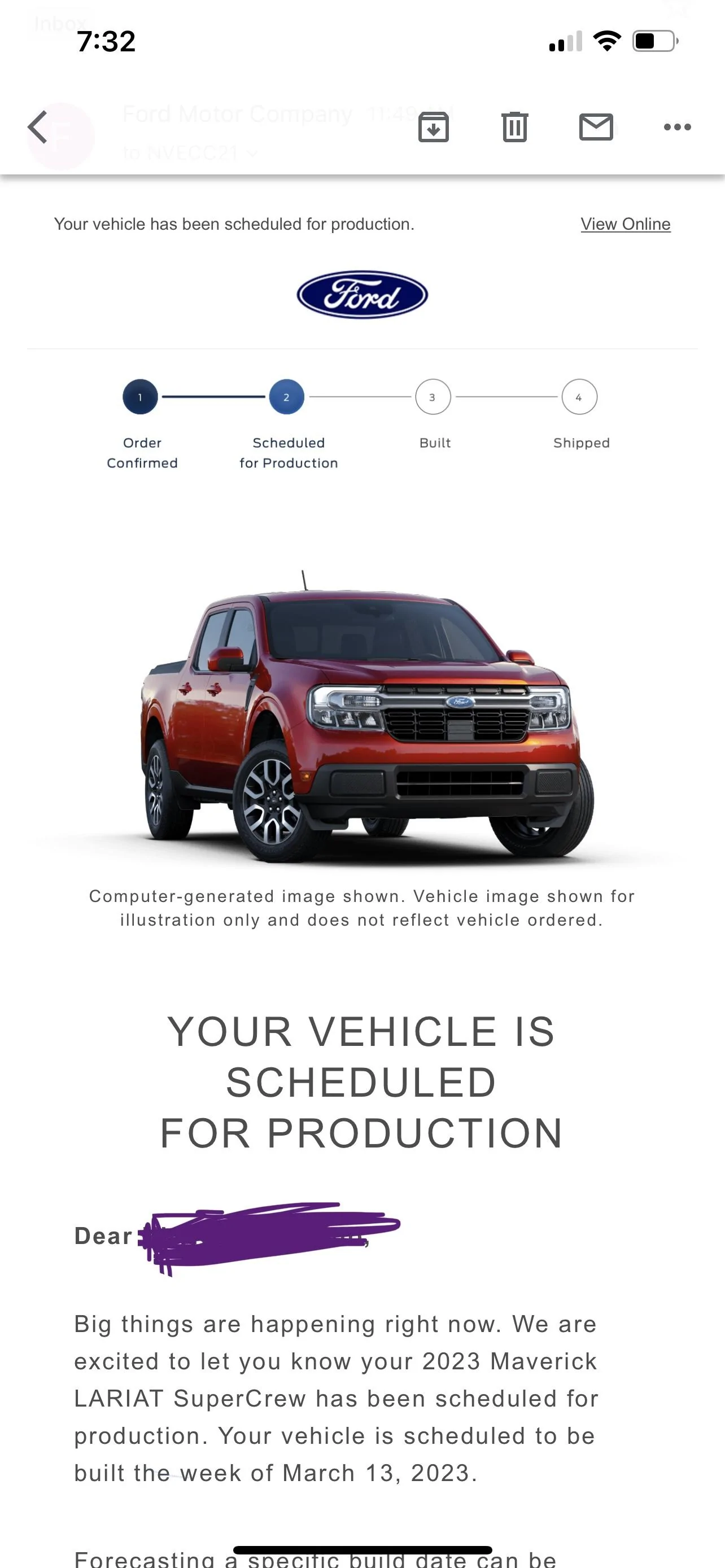 Ford Maverick 📬 1/19/23 Scheduling Email Received Group [EMAILS NOW ARRIVING!] 3740C4D9-16E8-4F7B-B1FB-66FBAA362318