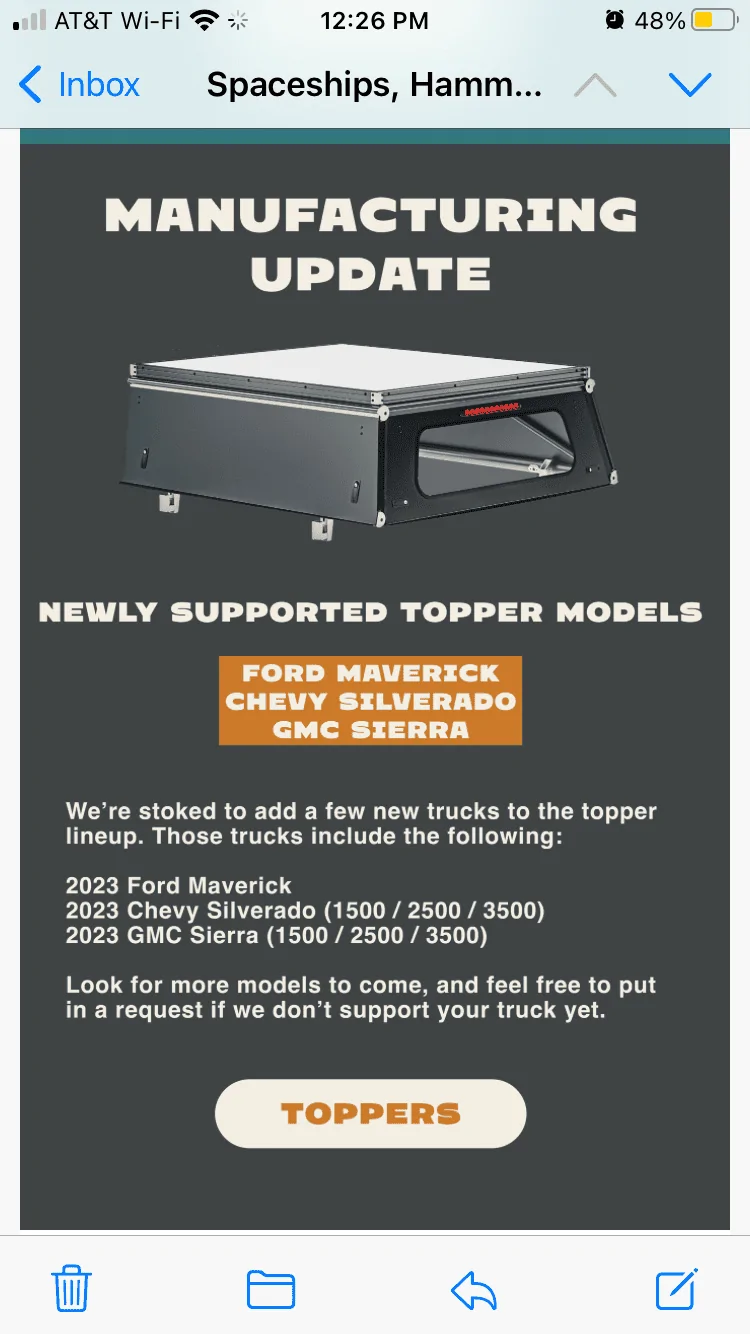 Ford Maverick New GFC Topper (not camper) available now for Maverick @ $4k 0B8E57BF-BC15-452F-97C9-F1F0E7184A26