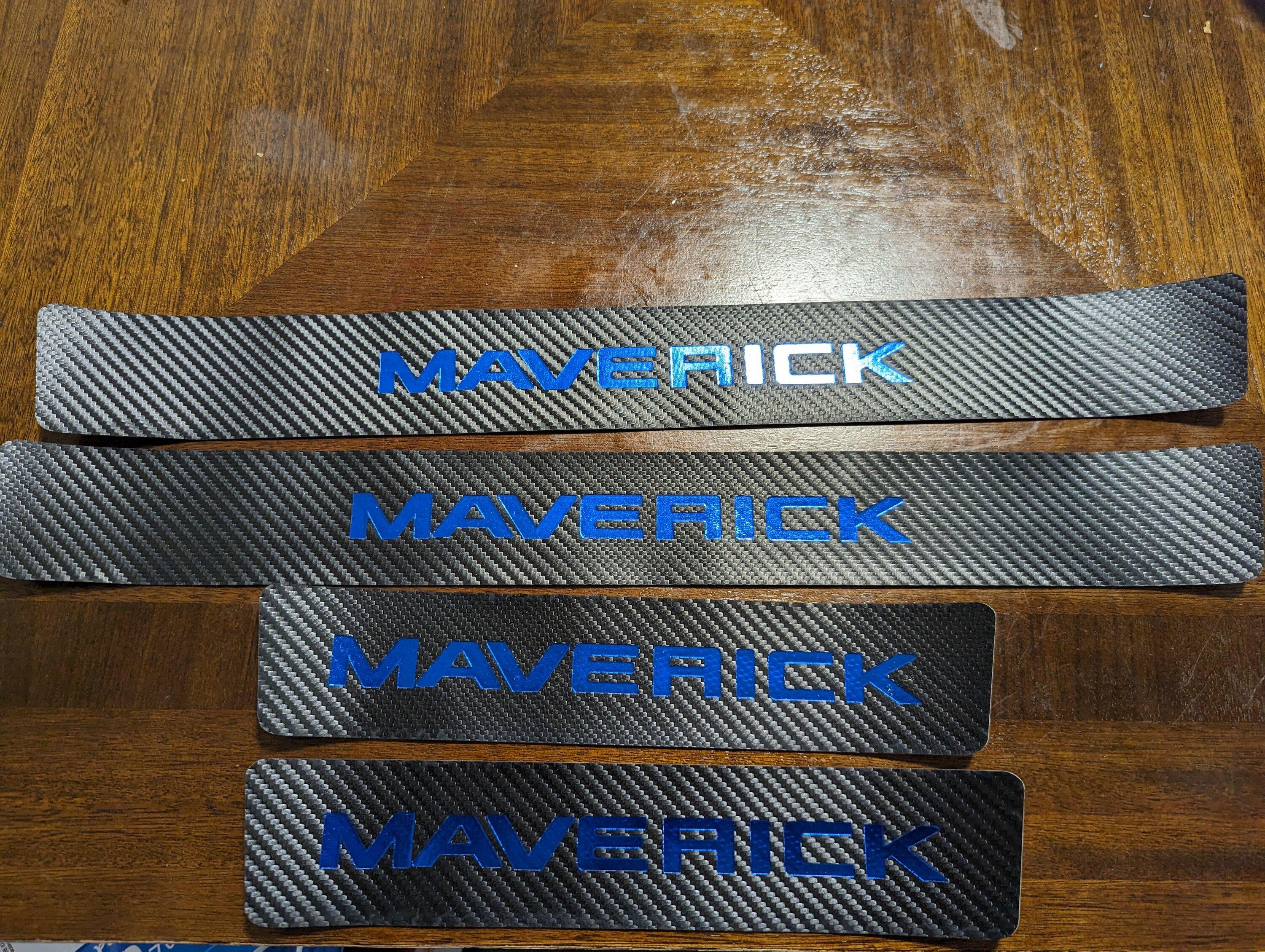 Ford Maverick Beware of Amazon Sill Plate Stickers PXL_20230128_203534222