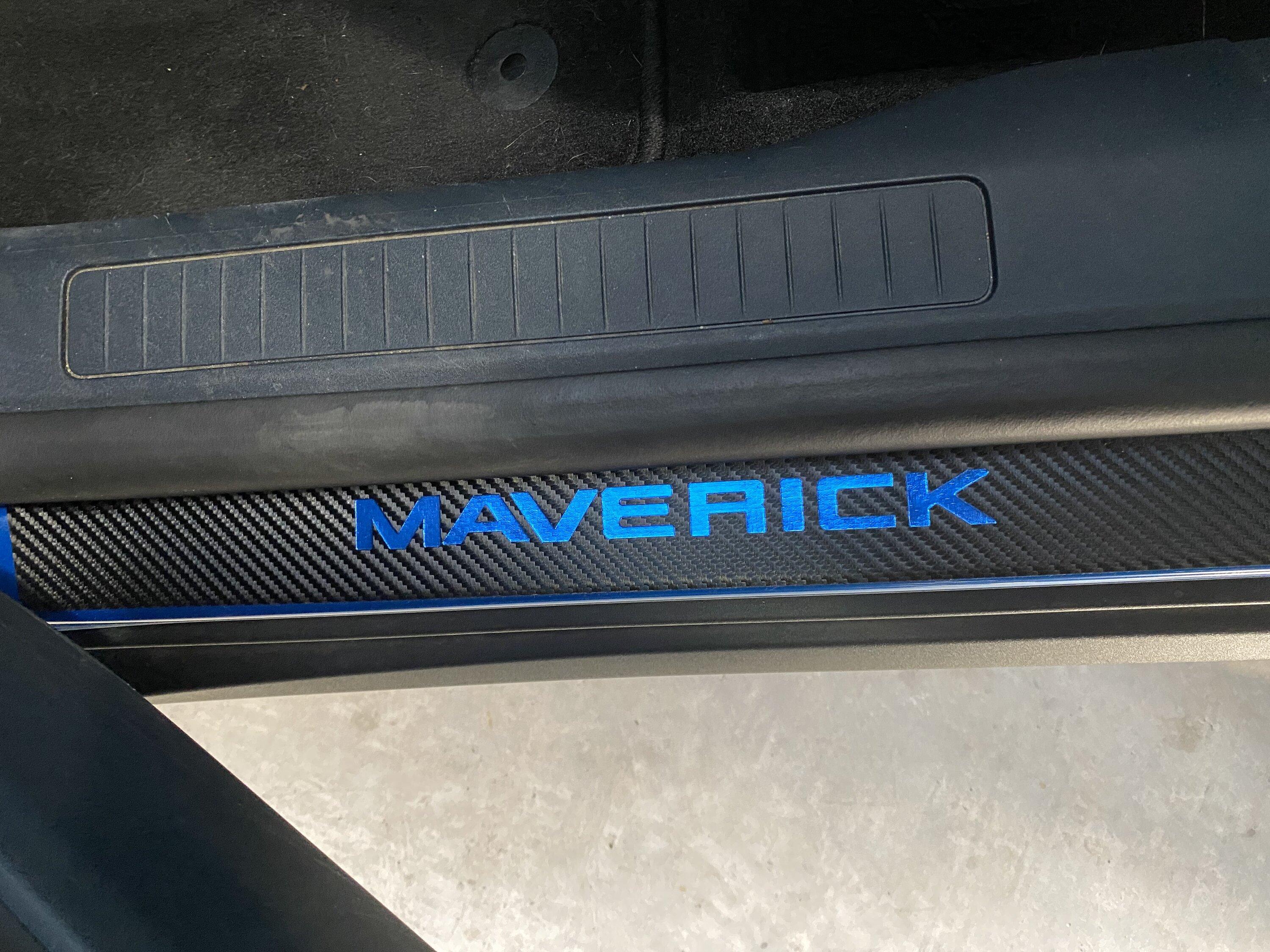 Ford Maverick Beware of Amazon Sill Plate Stickers IMG_4096