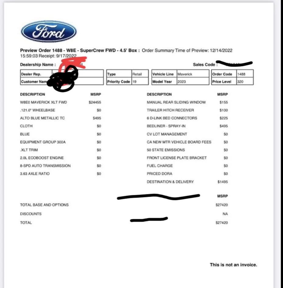 Ford Maverick Unhappy with ordering process. Screenshot_2023-01-28-15-52-40-83_0ce57feeccaa51fb7deed04b4dbda235
