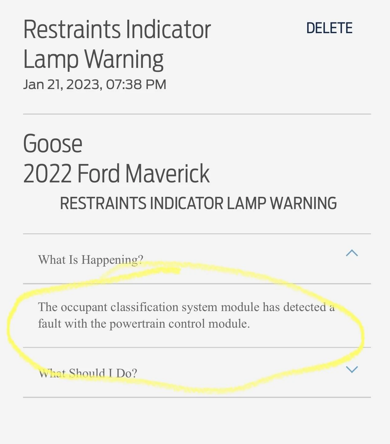 Ford Maverick Rear belt monitor fault help 735FF823-889E-42AA-A7DD-37E4344B5D99