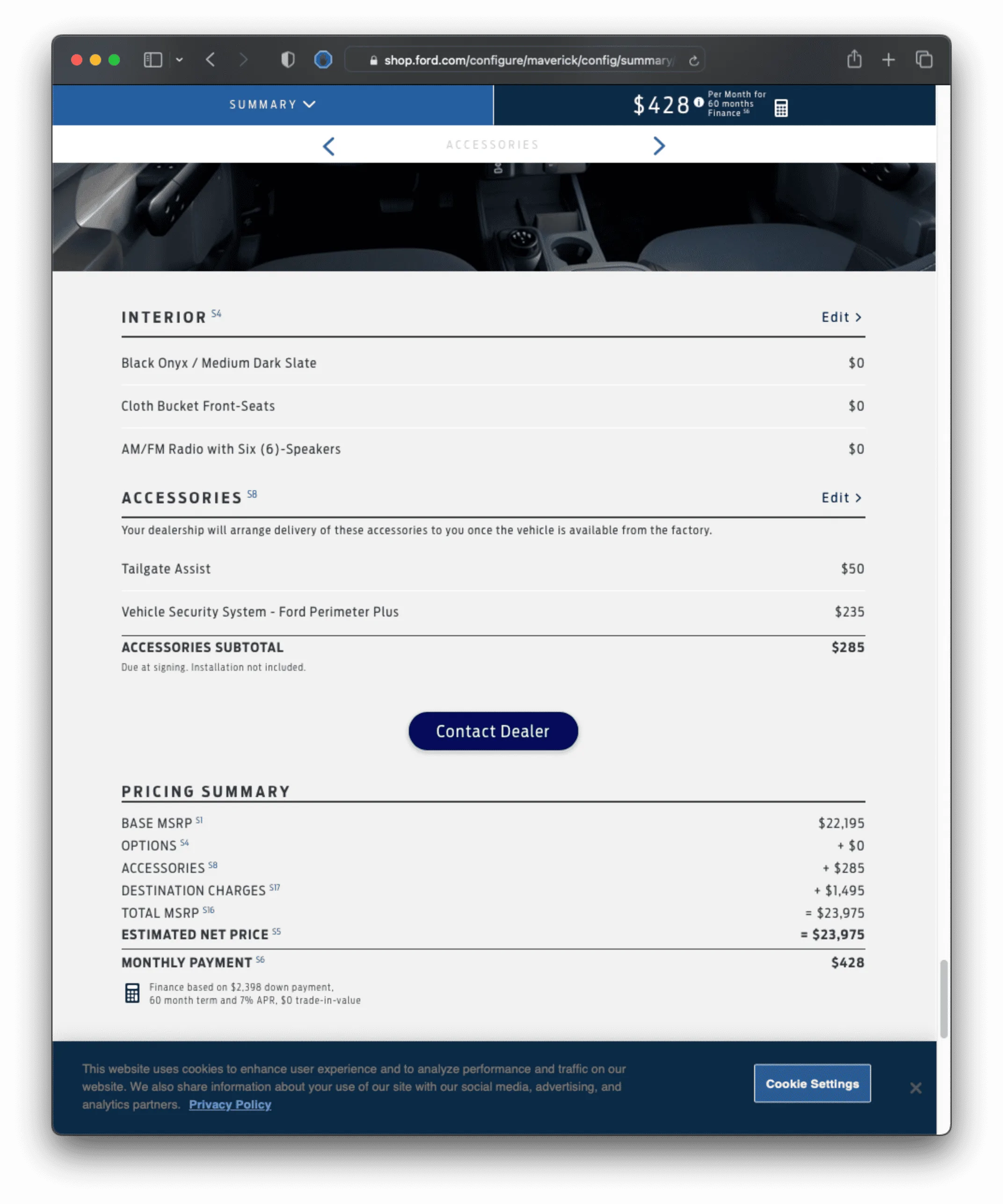 Ford Maverick Unhappy with ordering process. 1675008262691