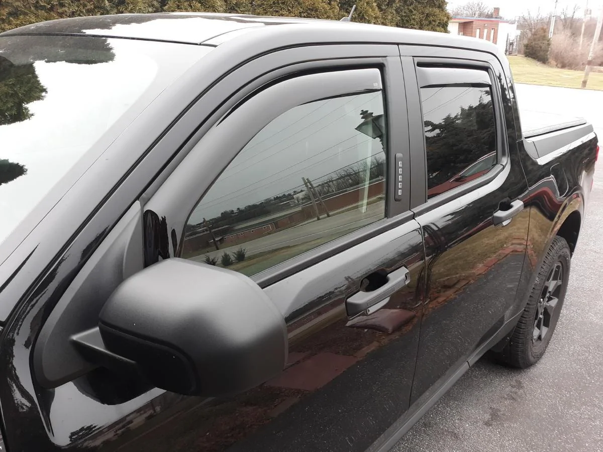 Ford Maverick Real Truck Window Visors & painted center trays window visor 1