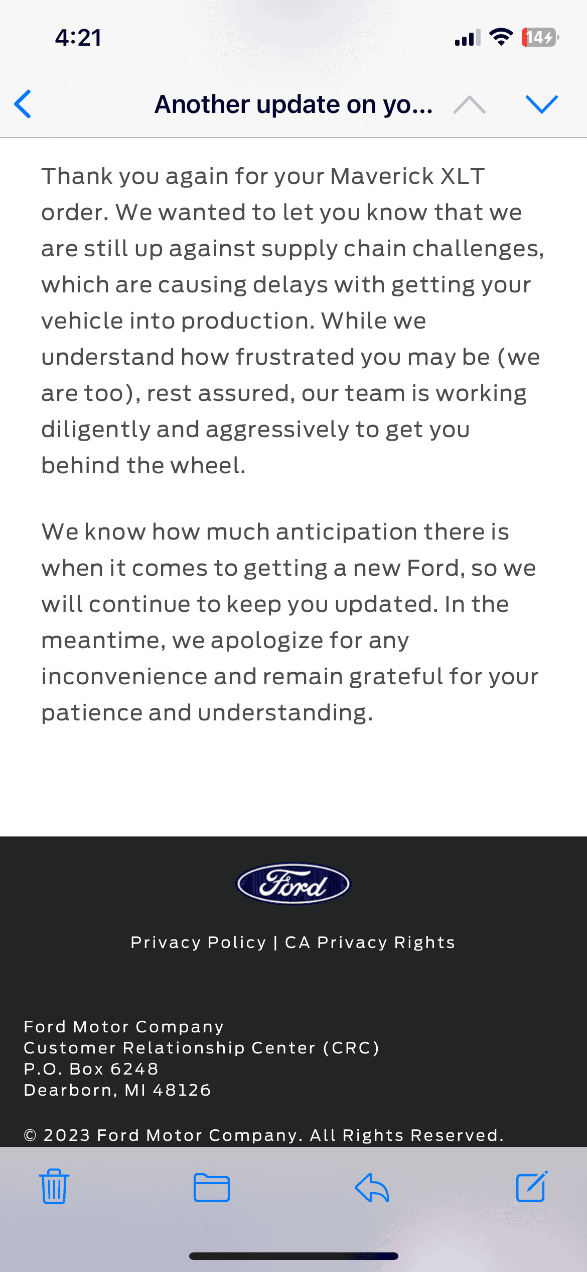 Ford Maverick Sorry, I ordered a Tesla.... 13152409-5109-42C1-AEC4-DD73531C1B01