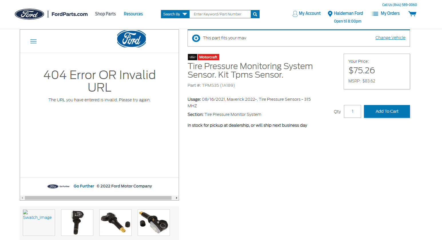 Ford Maverick TPMS sensors are model year specific? 1675098836349